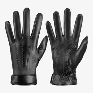 Men's Black Leather Gloves
